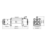 وینچ خودرویی 12500 پوند طناب الیافی تی مکس (T-Max) سری (X-Power) – 12 ولت