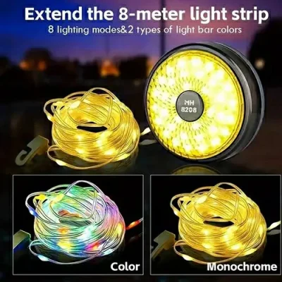 چراغ چادر ریسه ای شارژی MH8208